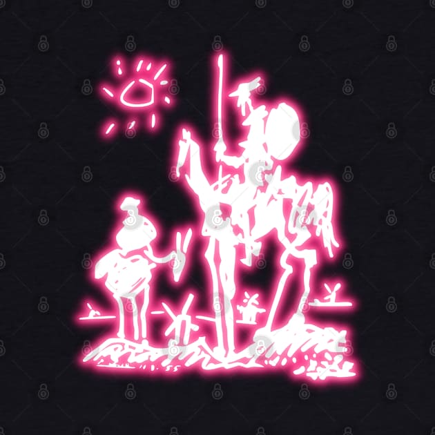 Pink Neon Inspired by Picasso Don Quichotte by la chataigne qui vole ⭐⭐⭐⭐⭐